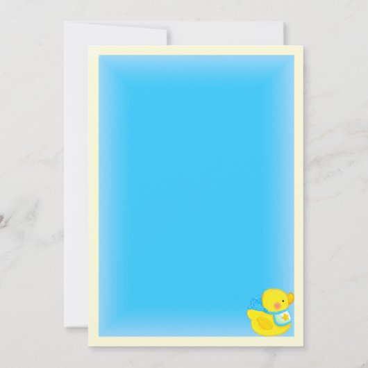 Yellow Duck Baby shower Invitation Kaart (Achterkant)