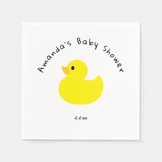 Yellow Duck - Baby shower Servet (Voorkant)