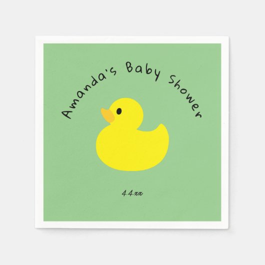 Yellow Duck - Baby shower Servet (Voorkant)