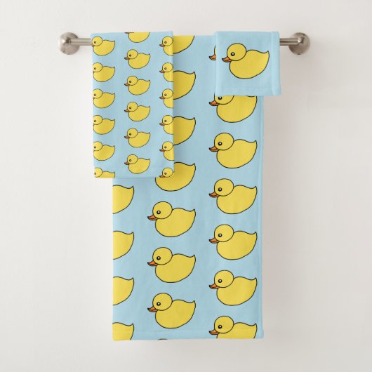 Yellow Duck Bath Towelset Bad Handdoek (Insitu)