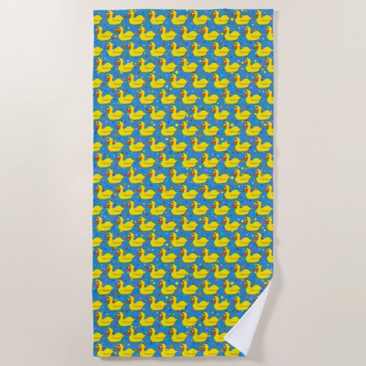 Yellow Duck Beach Towel Strandlaken (Voorkant)