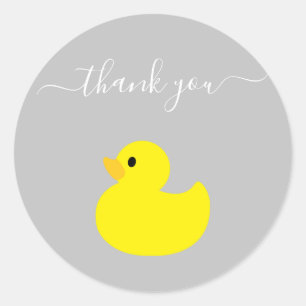 Yellow Duck bedankt Ronde Sticker