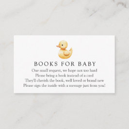 Yellow Duck Boeken voor Baby Verzoek Informatiekaartje