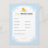 Yellow Duck Bubble Bath Baby voorspellingen spel K Advieskaart (Voorkant)