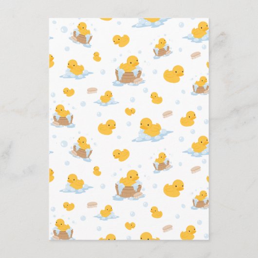 Yellow Duck Bubble Bath Baby voorspellingen spel K Advieskaart (Achterkant)