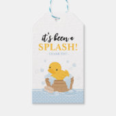 Yellow Duck Bubble Bath Party Favor Cadeau Labels Cadeaulabel (Voorkant)