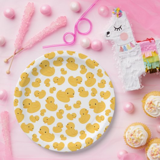 Yellow Duck Bubble Bath Patterned Paper Bord (Feest)