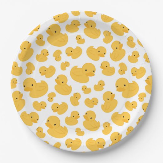Yellow Duck Bubble Bath Patterned Paper Bord (Voorkant)