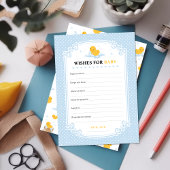 Yellow Duck Bubble Bath Wishes voor Baby Game Kaar Advieskaart