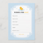 Yellow Duck Bubble Bath Wishes voor Baby Game Kaar Advieskaart (Voorkant)