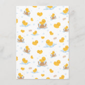 Yellow Duck Bubble Bath Wishes voor Baby Game Kaar Advieskaart (Achterkant)