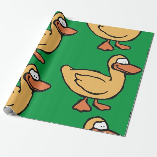 Yellow Duck Cadeaupapier (Uitgerold)
