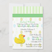 Yellow Duck Colorful Baby shower Invitation Kaart (Voorkant)