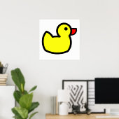 Yellow Duck Drawing Poster (Thuiskantoor)