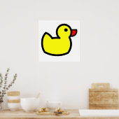 Yellow Duck Drawing Poster (Keuken)