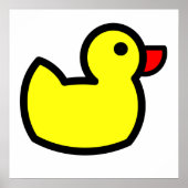 Yellow Duck Drawing Poster (Voorkant)
