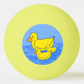Yellow Duck Family Lighthouse Pier Ping Pong Ball (Achterkant)