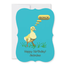Yellow Duck Gezegde Quack Happy Birthday Kaart