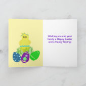 Yellow Duck Happy Pasen Feestdagen Kaart (Binnen)