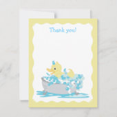Yellow Duck in Tub Flat Notitiekaartje (Voorkant)