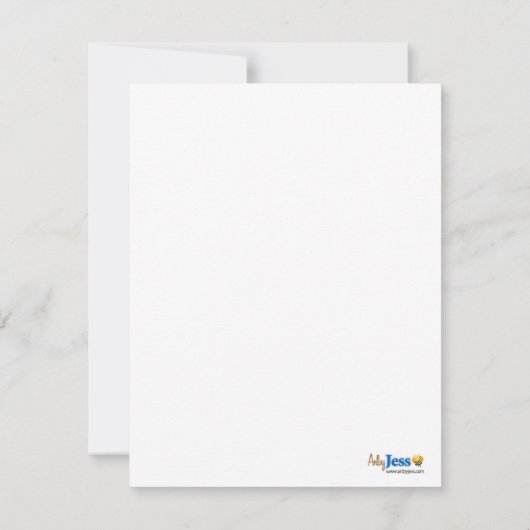 Yellow Duck in Tub Flat Notitiekaartje (Achterkant)