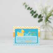 Yellow Duck Luier Raffle Tickets-Neutraal Geslacht Informatiekaartje (Staand voorkant)