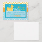 Yellow Duck Luier Raffle Tickets-Neutraal Geslacht Informatiekaartje (Voorkant / Achterkant)