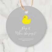 Yellow Duck Pop het als ze pop Bedankjes Labels (Voorkant)
