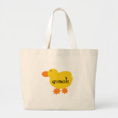 Yellow Duck Quack Grote Tote Bag (Voorkant)
