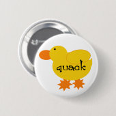 Yellow Duck Quack Ronde Button 5,7 Cm (Voorkant /achterkant)