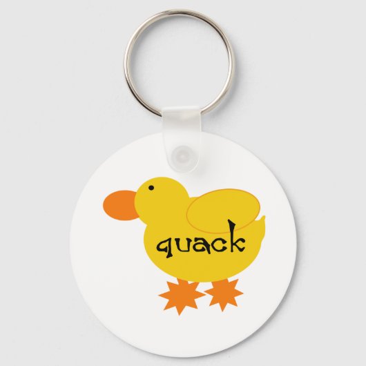 Yellow Duck Quack Sleutelhanger (Voorkant)