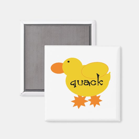 Yellow Duck Quack Tshirts en geschenken Magneet (Voorkant / Achterkant)