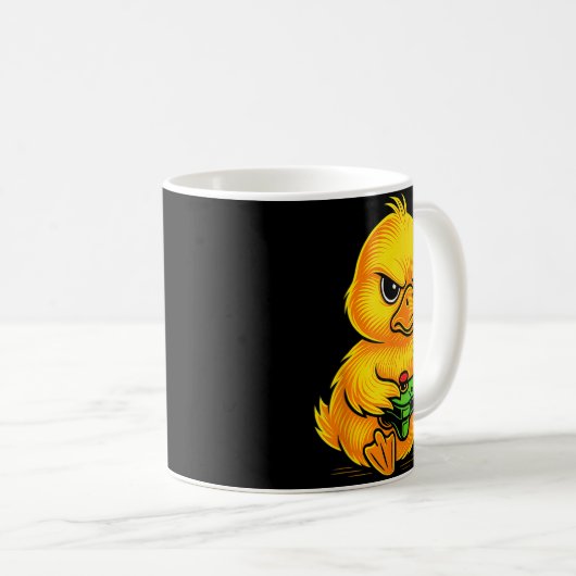 Yellow Duck Videogames Gamer Gaming Animal Boys Gi Koffiemok (Voorkant rechts)
