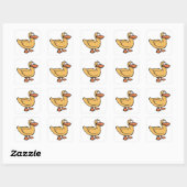 Yellow Duck Vierkante Sticker (Vel)