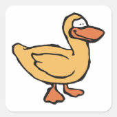 Yellow Duck Vierkante Sticker (Voorkant)