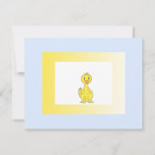Yellow Duckie Baby shower Invitation Kaart (Achterkant)