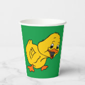 Yellow Duckie Papieren Bekers (Achterkant)