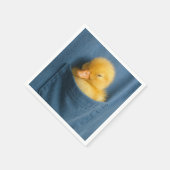 Yellow Duckling In a T-shirt Pocket Servet (Hoek)