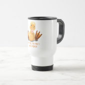 Yellow Duckling Playful Wink Travel Mug Smile Reisbeker (Voorkant rechts)