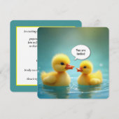 Yellow Ducklings Baby shower Kaart (Voorkant / Achterkant)