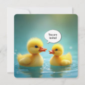 Yellow Ducklings Baby shower Kaart (Voorkant)