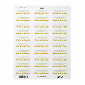 Yellow Ducklings Groene Stippen Kind Verjaardagsad Etiket (Full Sheet)