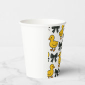 Yellow Ducks & Bows Party Paper Cup Papieren Bekers (Rechts)