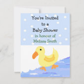 Yellow Ducky Baby shower Invitation Kaart (Voorkant)
