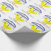 Yellow Ducky Baby shower Paraplu Cadeaupapier (Hoek)