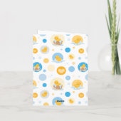Yellow Ducky Bath Gevouwen Baby shower Uitnodiging (Achterkant)