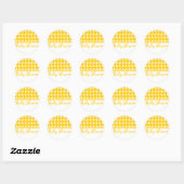Yellow Ducky Row baby shower Seal sticker (Vel)