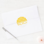 Yellow Ducky Row baby shower Seal sticker (Envelop)