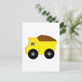 Yellow Dump Truck Briefkaart (Staand voorkant)