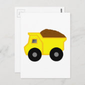 Yellow Dump Truck Briefkaart (Voorkant / Achterkant)